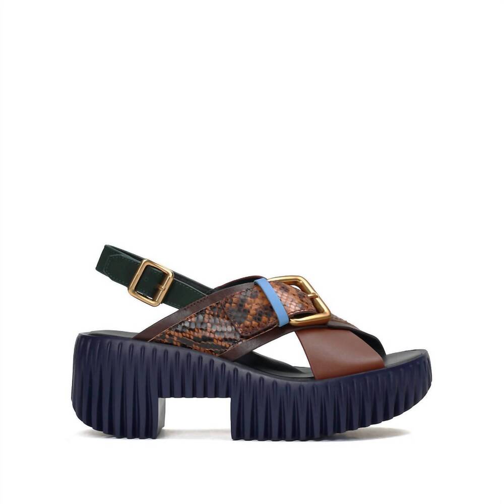 NEW 4CCCCEES women's plia juno platform sandals in coffee